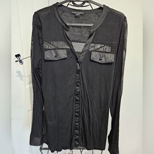 Mesh‎ button shirt